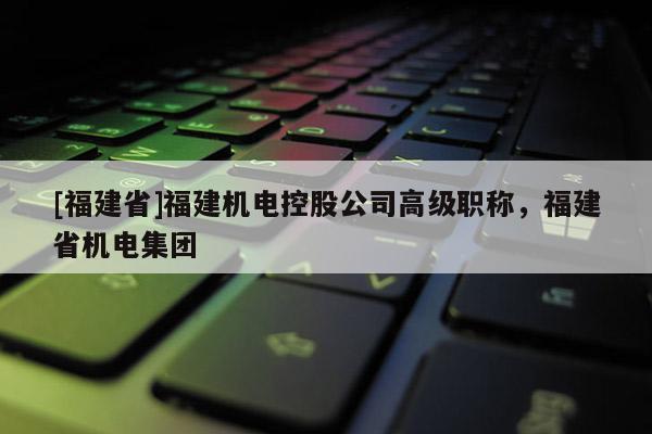 [福建省]福建機(jī)電控股公司高級(jí)職稱(chēng)，福建省機(jī)電集團(tuán)